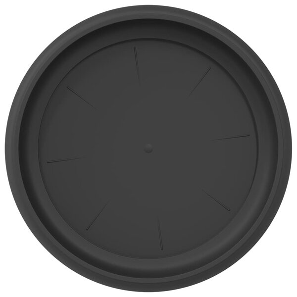 Kerek Virág Tálca 24 pcs Fekete Ø 21,5 x 2,5 cm Műanyag