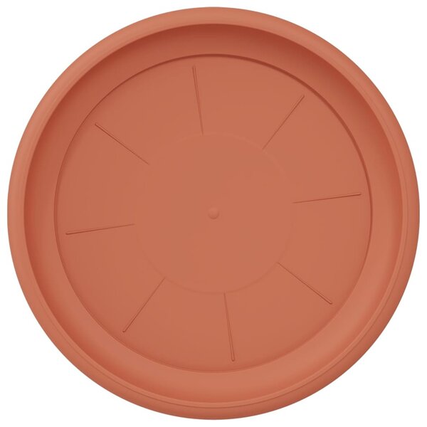 Kerek Virág Tálca 6 pcs Tégla Vörös Ø 27 x 2,5 cm Műanyag