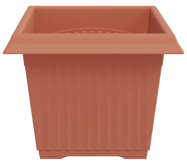 Négyzet Virágcserép 6 pcs Tégla Vörös 23 x 23 x 17,5 cm Műanyag