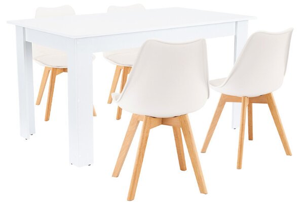 Zara 4+1 étkező garnitúra fehér-fehér