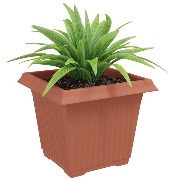 VidaXL Négyzet Virágcserép 6 pcs Tégla Vörös 28,5 x 28,5 x 22 cm