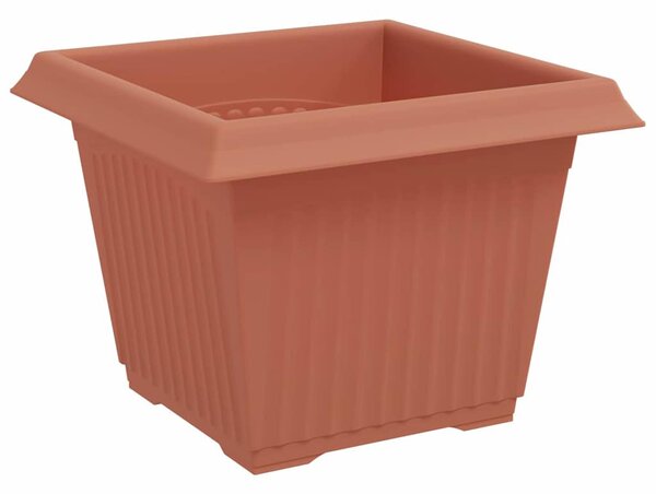 Négyzet Virágcserép 6 pcs Tégla Vörös 23 x 23 x 17,5 cm Műanyag