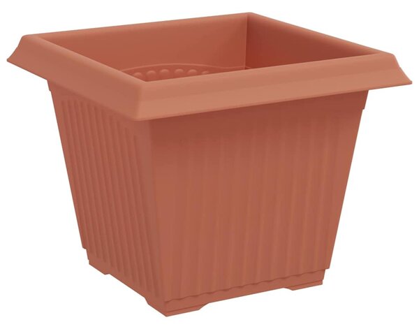 VidaXL Négyzet Virágcserép 6 pcs Tégla Vörös 20 x 20 x 16 cm Műanyag