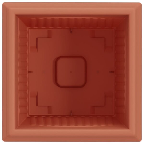 Négyzet Virágcserép 6 pcs Tégla Vörös 23 x 23 x 17,5 cm Műanyag
