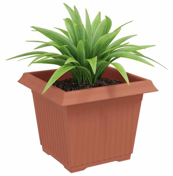 Négyzet Virágcserép 6 pcs Tégla Vörös 23 x 23 x 17,5 cm Műanyag