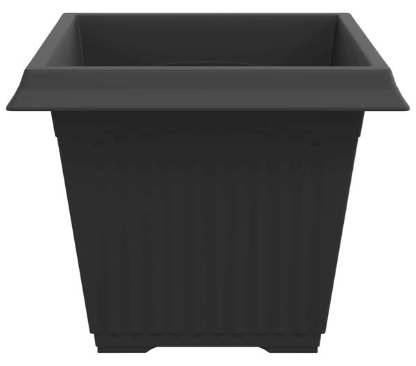 VidaXL Négyzet Virágcserép 24 pcs Fekete 43 x 43 x 33,5 cm Műanyag