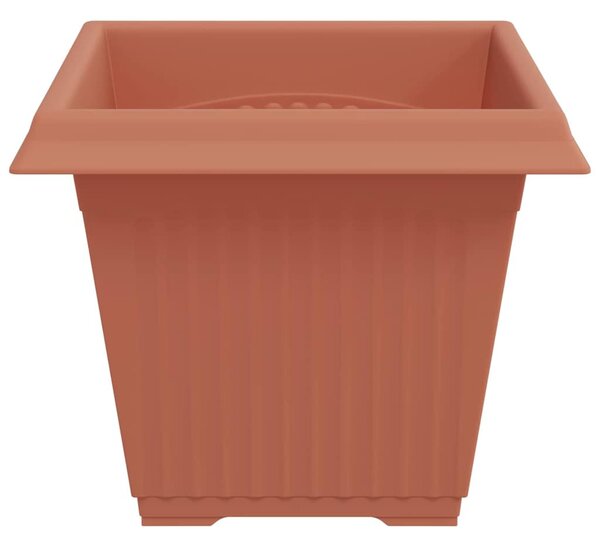 VidaXL Négyzet Virágcserép 24 pcs Tégla Vörös 38 x 38 x 30 cm Műanyag