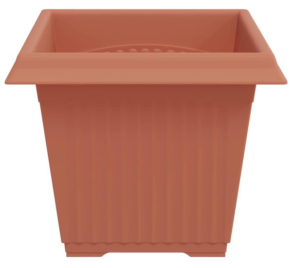 VidaXL Négyzet Virágcserép 24 pcs Tégla Vörös 33 x 33 x 26 cm Műanyag