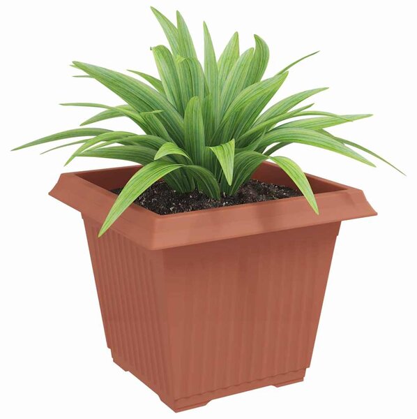 VidaXL Négyzet Virágcserép 24 pcs Tégla Vörös 43 x 43 x 33,5 cm