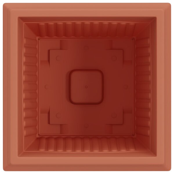 VidaXL Négyzet Virágcserép 24 pcs Tégla Vörös 43 x 43 x 33,5 cm