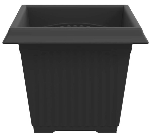 VidaXL Négyzet Virágcserép 24 pcs Fekete 33 x 33 x 26 cm Műanyag