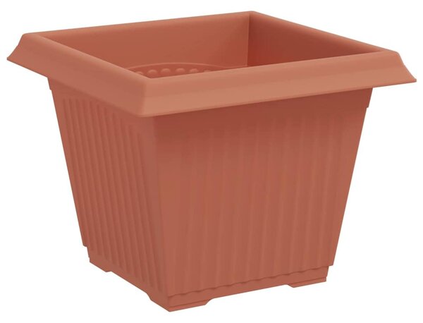 VidaXL Négyzet Virágcserép 24 pcs Tégla Vörös 33 x 33 x 26 cm Műanyag