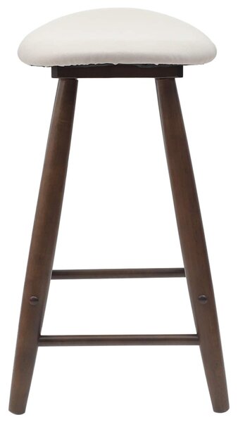 Étkező Székek 2 pcs Világos Barna 46 x 37 x 63 cm Tömör Gumi Fa