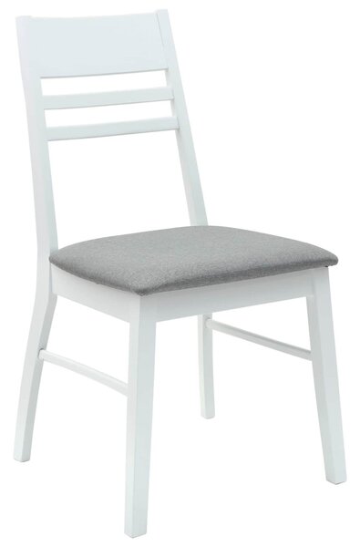 Étkező Székek 2 pcs Fehér 43 x 54 x 89 cm Tömör Gumi Fa