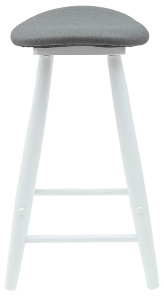 Étkező Székek 2 pcs Fehér 46 x 37 x 63 cm Tömör Gumi Fa
