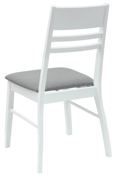 Étkező Székek 2 pcs Fehér 43 x 54 x 89 cm Tömör Gumi Fa