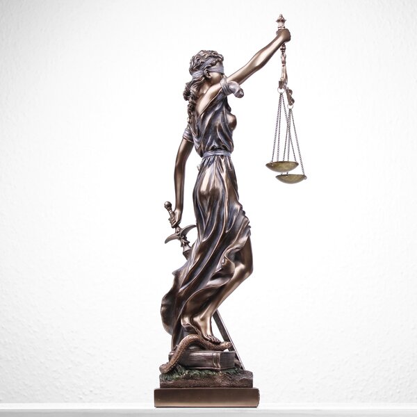 Themis Szobor (Hidegen öntött bronz) beltéri görög római istennő