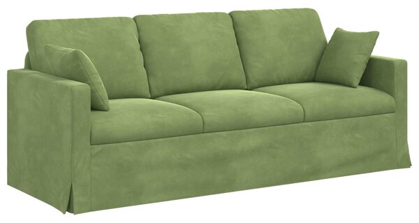 VidaXL Kanapé Szett 2 pcs Világos zöld 198 x 78 x 80 cm Bársony