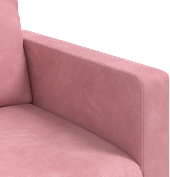 VidaXL Kanapé Szett 2 pcs Rózsaszín 138 x 78 x 80 cm Bársony