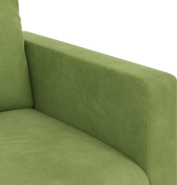 VidaXL Kanapé Szett 2 pcs Világos zöld 198 x 78 x 80 cm Bársony