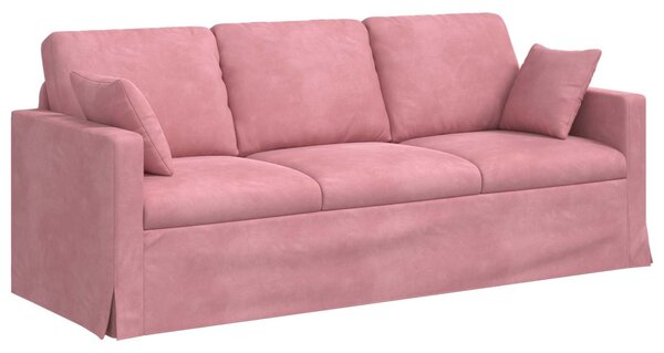 VidaXL Kanapé Szett 2 pcs Rózsaszín 198 x 78 x 80 cm Bársony