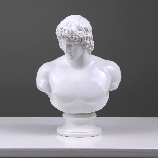 Antinous Mellszobor (Fehér) Mauro Ferretti glam modern luxus dekor