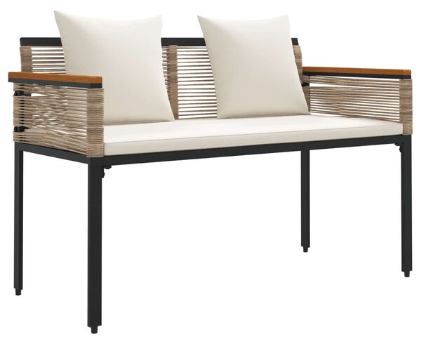 Kerti pad Beige és Krémszínű 117 x 54 x 74.5 cm polirattan