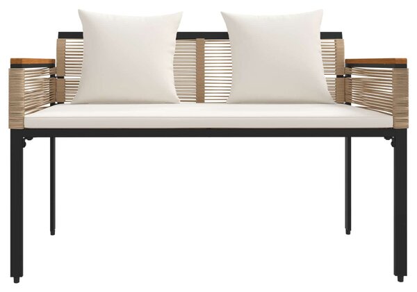 Kerti pad Beige és Krémszínű 117 x 54 x 74.5 cm polirattan