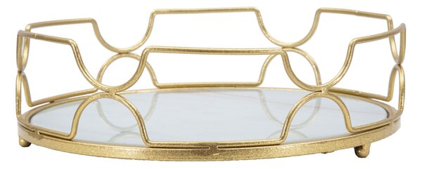Aranyszínűszínű Üveg Tálca (Modern Dekor) Mauro Ferretti glam modern