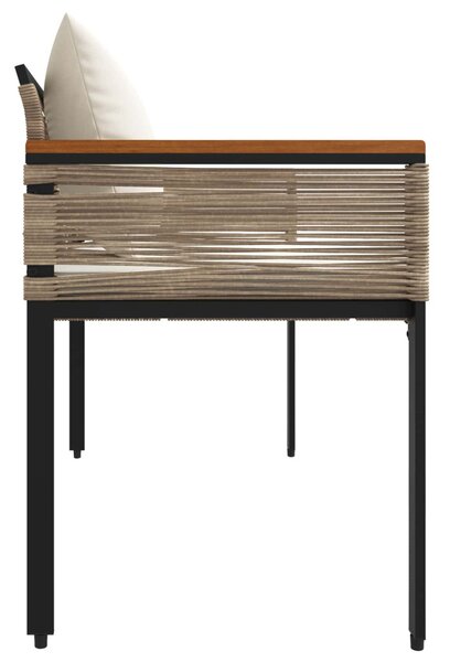 Kerti pad Beige és Krémszínű 117 x 54 x 74.5 cm polirattan