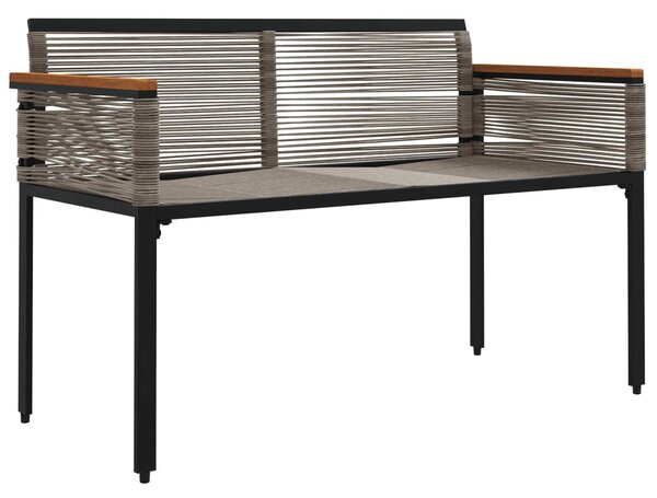 Kerti pad Szürke és sötétszürke 117 x 54 x 74.5 cm polirattan