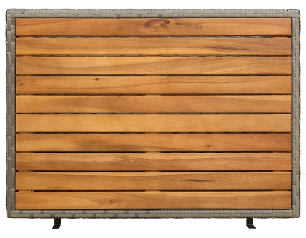 Cabinet Szürke 70 x 50 x 87 cm Poliészter és Roly Rattan