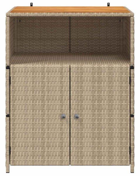Cabinet ajtóval Bézs 70 x 50 x 87 cm Poliészter és Roly Rattan