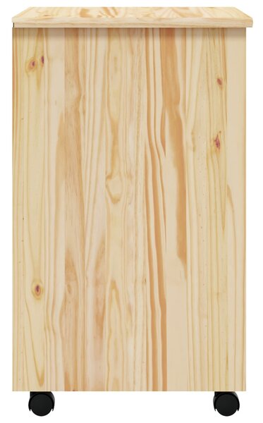 Görgős szekrény fiókokkal MOSS 53 x 39 x 65,5 cm Tömör fenyőfa