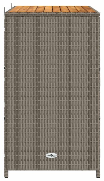 Cabinet Szürke 70 x 50 x 87 cm Poliészter és Roly Rattan