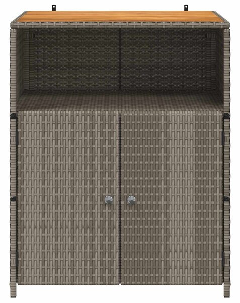 Cabinet Szürke 70 x 50 x 87 cm Poliészter és Roly Rattan