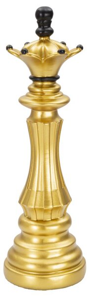 Aranyszínű & Fekete Királynő Sakkbábú (Modern Szobor)