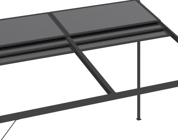 VidaXL antracitszürke alumínium és acél pavilon tetővel 4 x 3 x 2,5 m