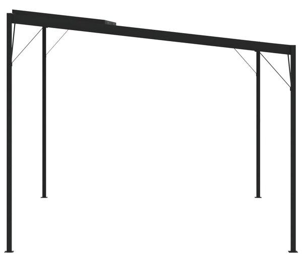 VidaXL antracitszürke alumínium és acél pavilon tetővel 4 x 3 x 2,5 m