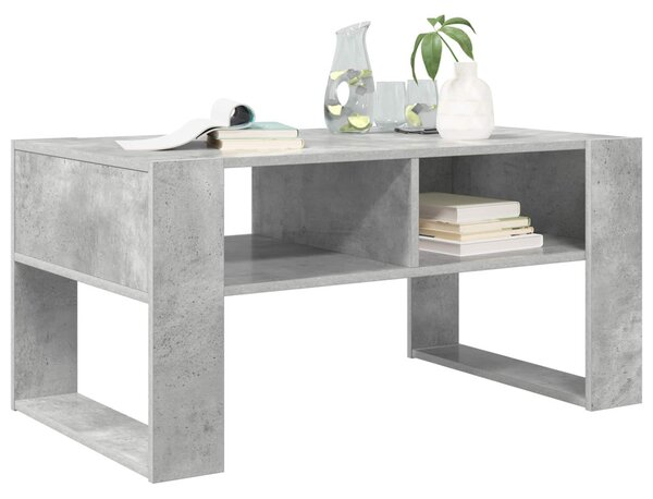 Dohányzóasztal tárolóval Beton Szürke 92 x 53 x 45 cm Faanyag
