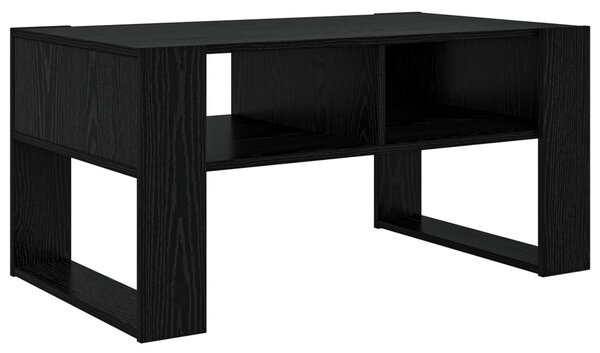 Dohányzóasztal tárolóval Fekete tölgy 92 x 53 x 45 cm Faanyag
