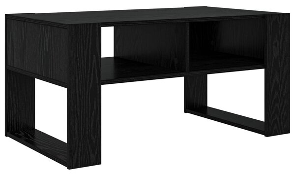 Dohányzóasztal tárolóval Fekete tölgy 92 x 53 x 45 cm Faanyag