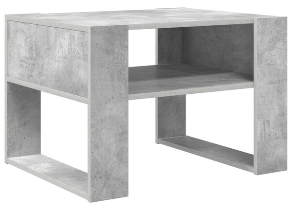 Dohányzóasztal tárolóval Beton Szürke 66 x 53 x 45 cm Faanyag