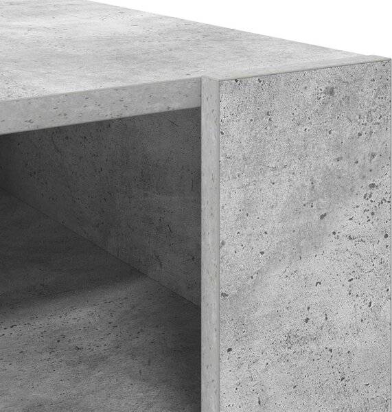 Dohányzóasztal tárolóval Beton Szürke 66 x 53 x 45 cm Faanyag