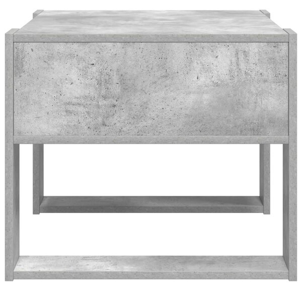 Dohányzóasztal tárolóval Beton Szürke 66 x 53 x 45 cm Faanyag