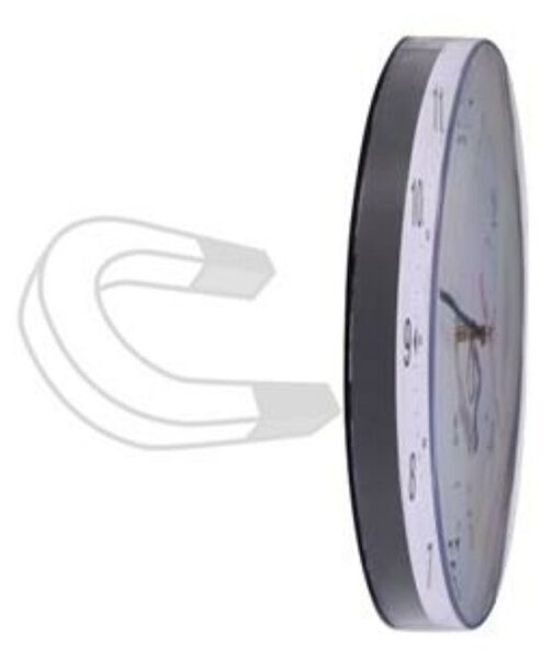 Falióra, mágneses hátlappal, 25 cm, ALBA Classic, fekete (BHORCLASM)