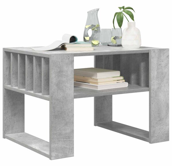 Dohányzóasztal Beton Szürke 66 x 49,5 x 45 cm Faanyag