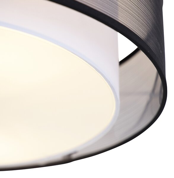 Okos mennyezeti lámpa fekete fehérrel 50 cm, 3 db Wifi A60 - Drum Duo