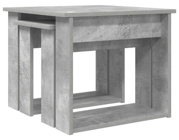 Kávasztal Szett 2 pcs Beton Szürke Faanyag