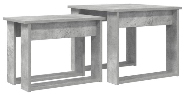 Kávasztal Szett 2 pcs Beton Szürke Faanyag